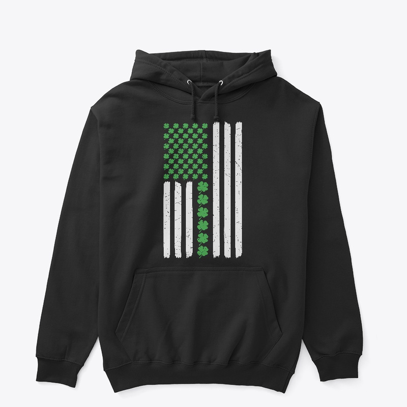 St. Patrick's Day American Flag Shamrock