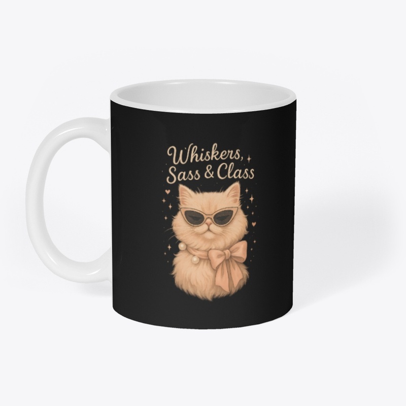 Cute Persian Cat Whiskers, Sass Gift