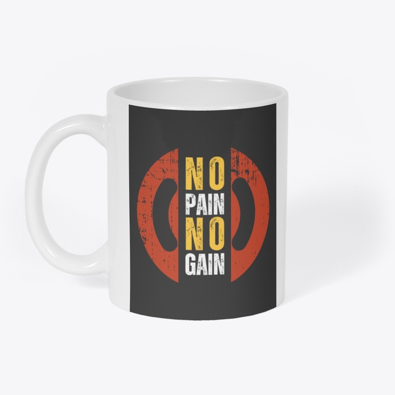 "No Pain No Gain: Bold Black Tee"