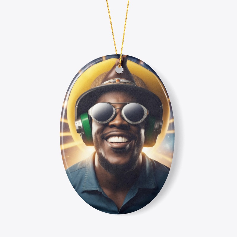 Man wearing a banana hat