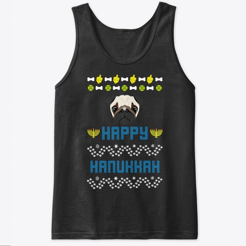 Pugly Hanukkah Ugly Christmas Sweater 