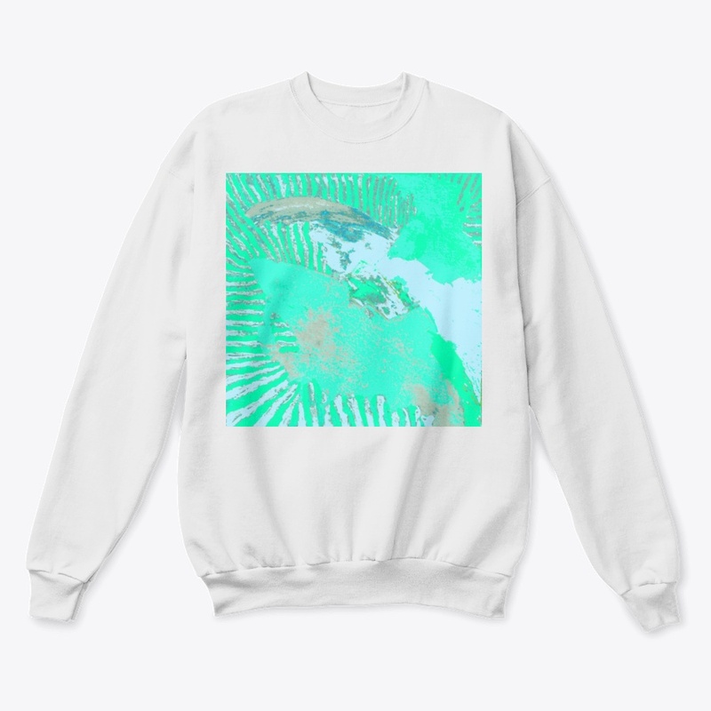 Aqua Mint Tides Abstract