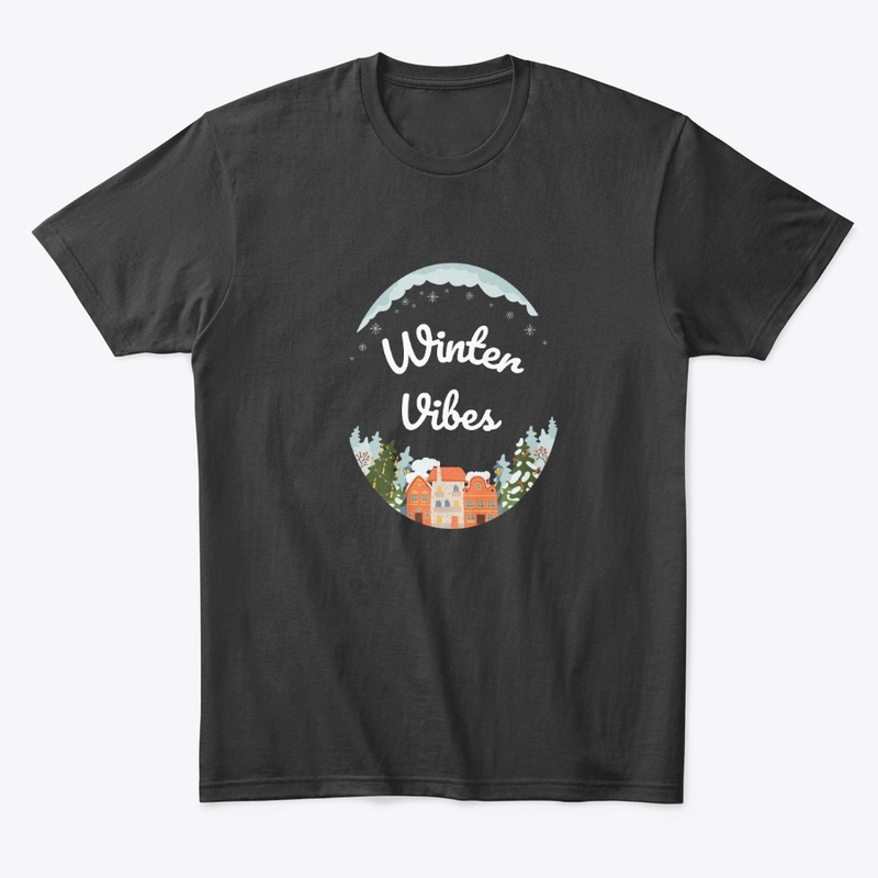 Cozy Winter Vibes Village Illustration