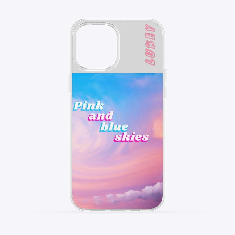 pink and blue skies phone case