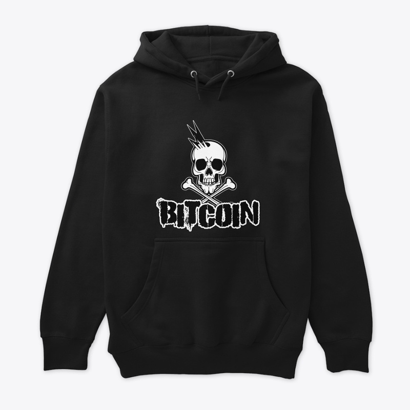 BITCOIN RANCID STYLE (BLACK SKULL PRINT)