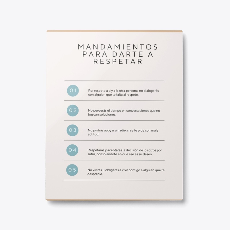 Mandamientos Para Darte a Respetar