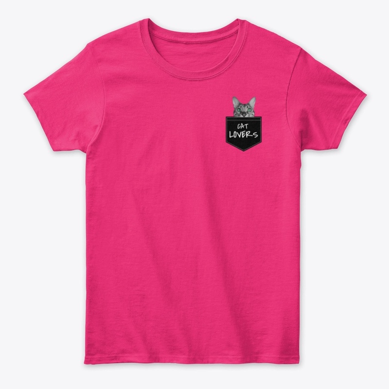 POCKET CAT LOVERS T SHIRT, GIFT T SHIRT.