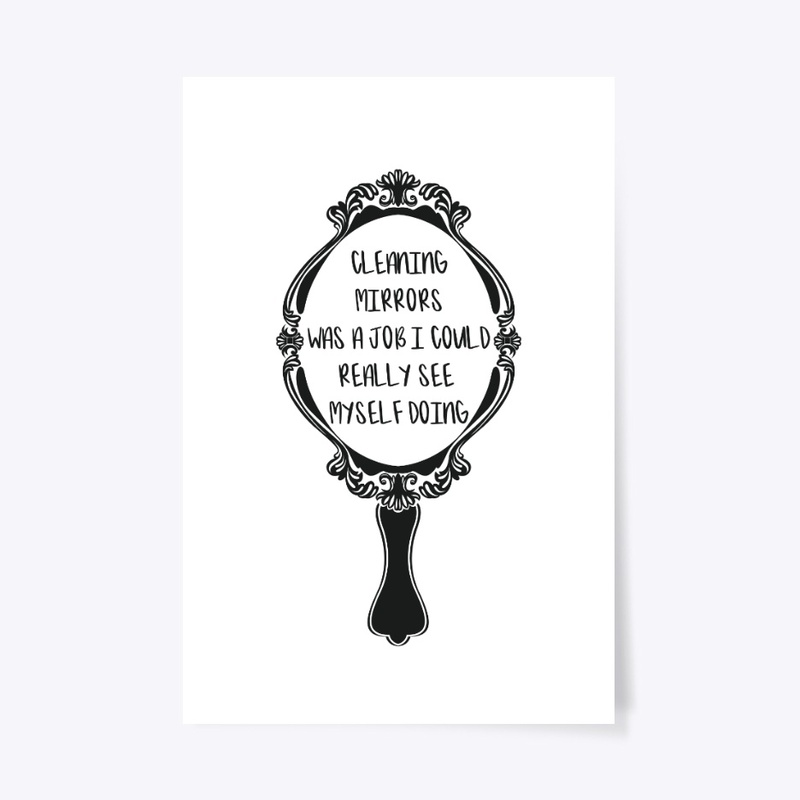 Cleaning Mirrors Gag Funny Pun