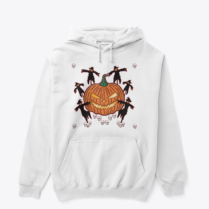 Halloween Theme Pumkin Skull Scarecrow 