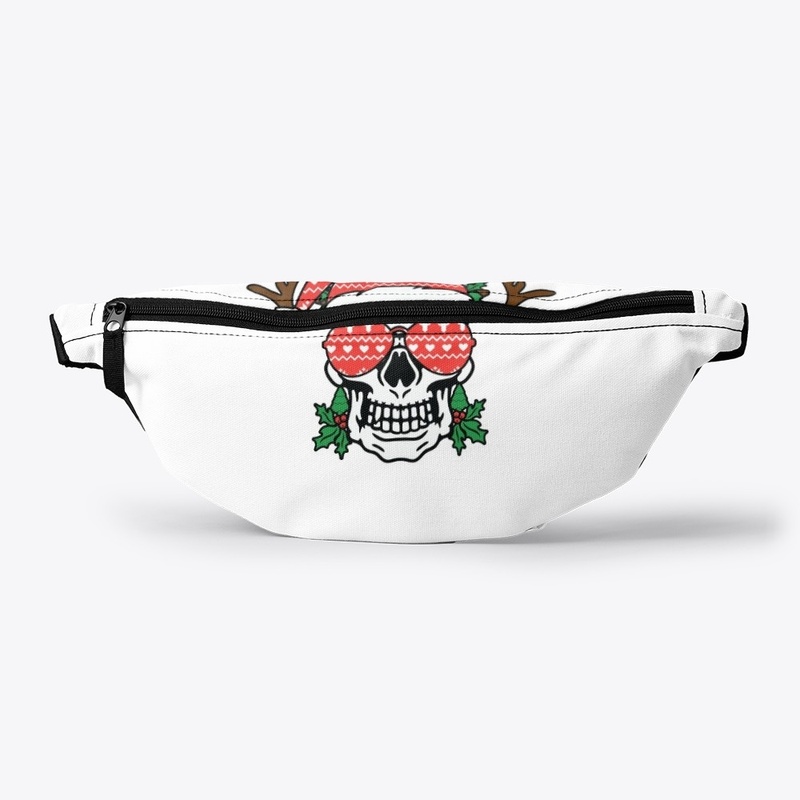 Skull Reindeer Christmas Funny Santa Hat