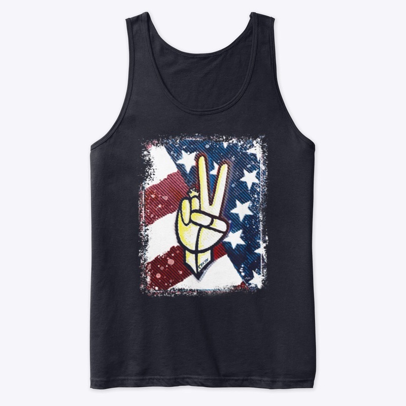 Flag Hand Peace Sign ( dark )
