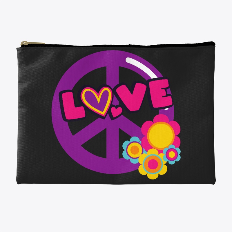 Peace and Love with Pretty Flowers