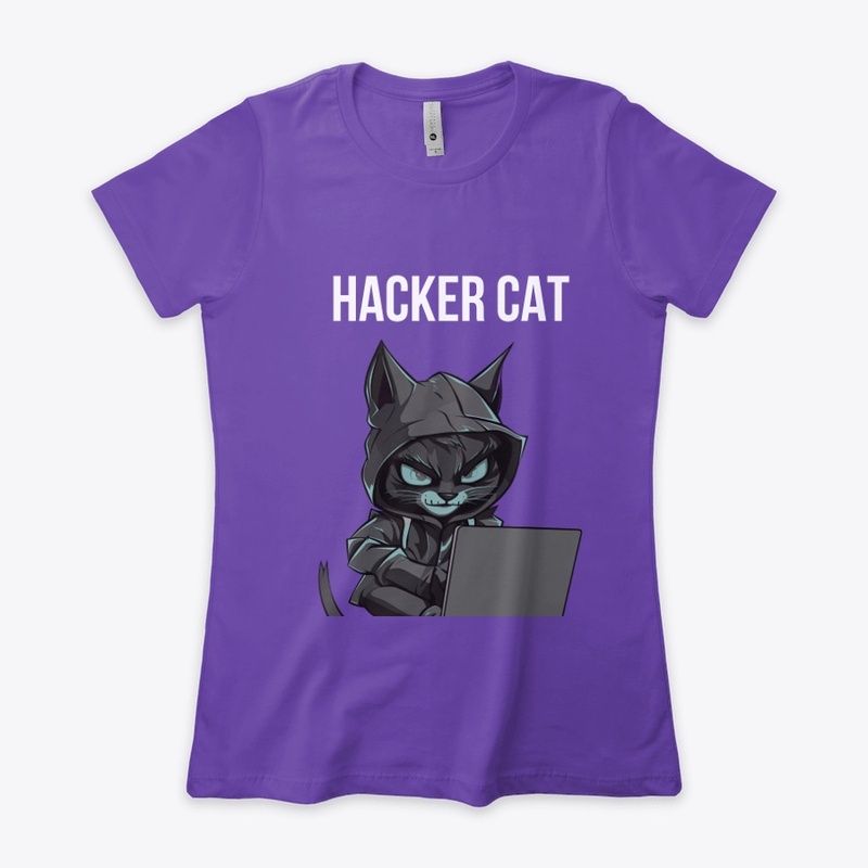 Hacker Cat Women tshirt 