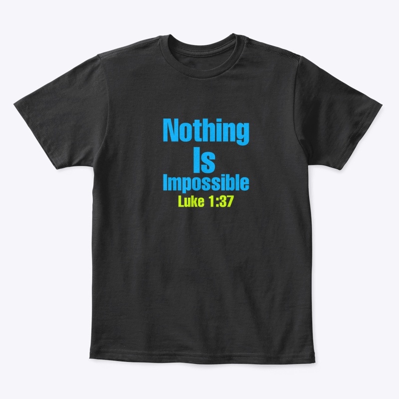 Luke 1:37 -Blue & Green