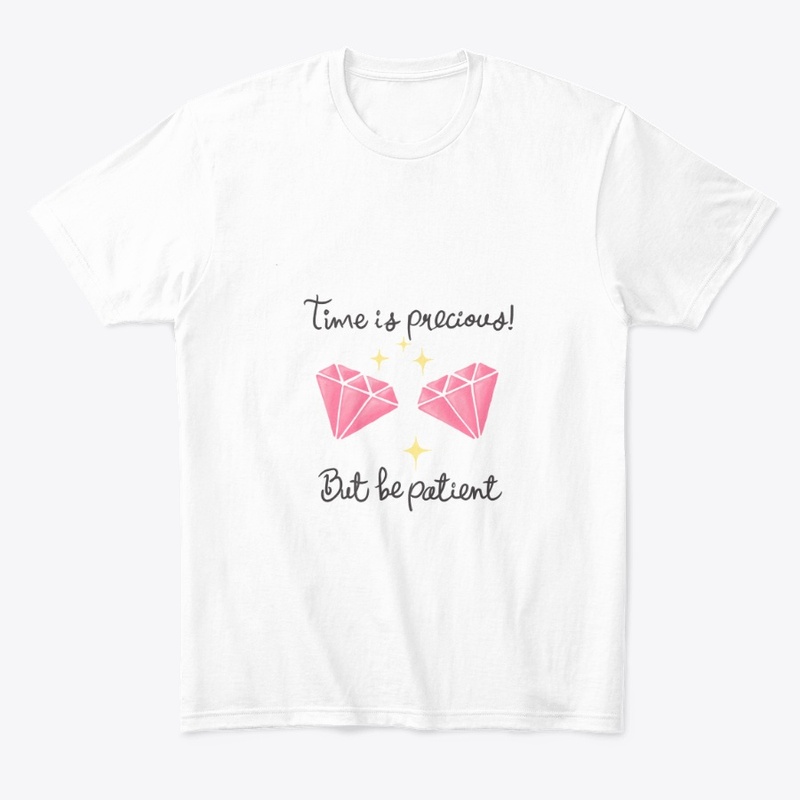 Time is precious Black (Pink Diamonds)