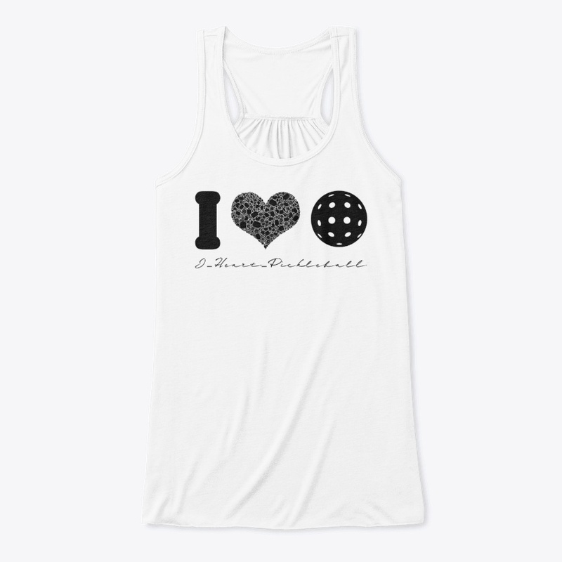 I Heart Pickleball Black w/ text
