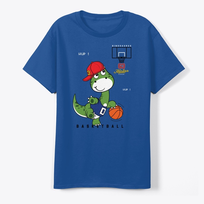 WsisW Cute dinosaurs basketball cartoon