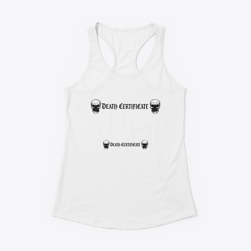 Death Certificate - Women's Racerback Tank
