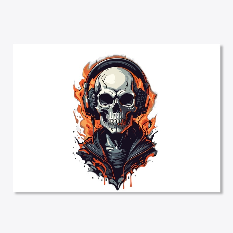 Skull vector art logo