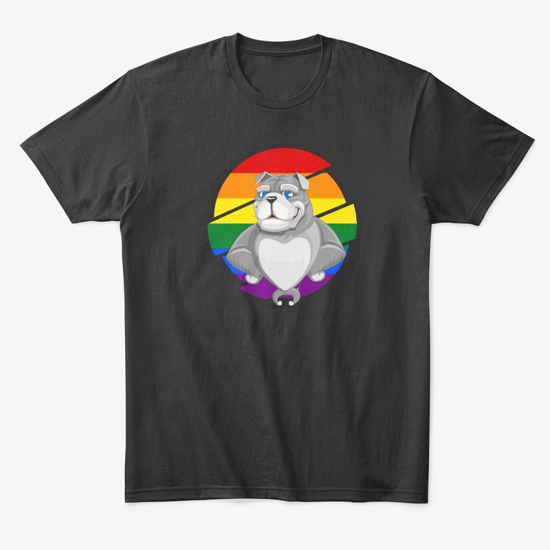 Proud Gay Bulldog Cute Fun LGBTQ Pride