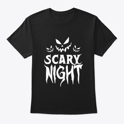 Scary Night #2 Black T-Shirt Front