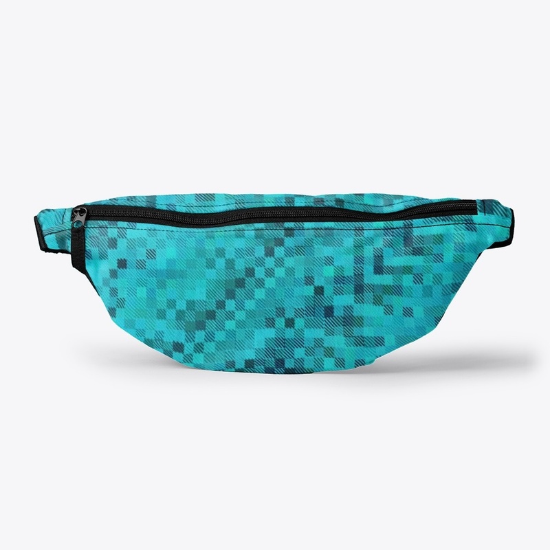 Diagonal Blue Criss Cross Pattern