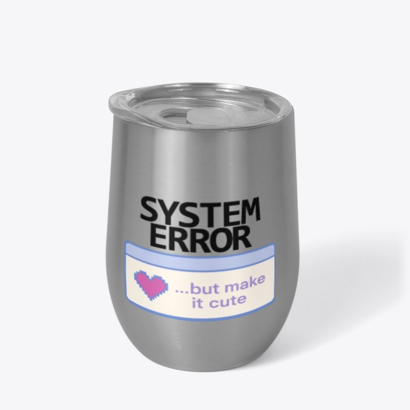 System Error (BLACK) Y2K Glitch Merch