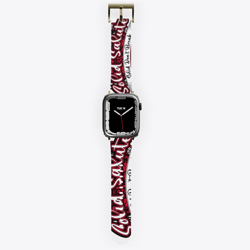 Blk/Red/Wht Solid Salute Badge