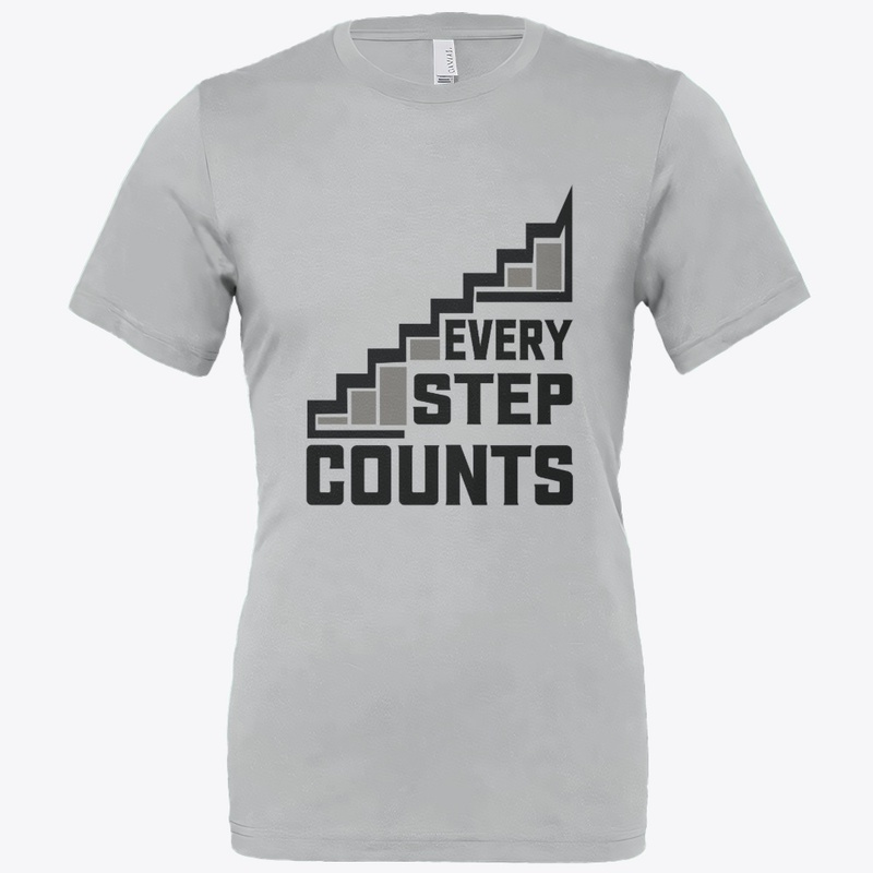 Every Step Counts Typography T-shirt