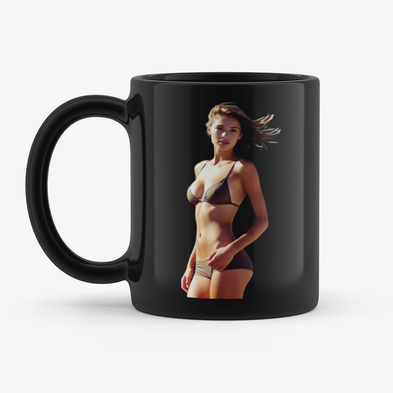 Taupe Bikini Model Sticker