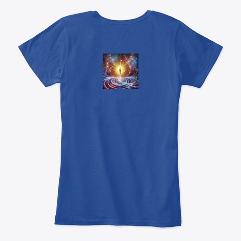 Clever Fox Presence Women's Comfort Tee Deep Royal  T-Shirt Back