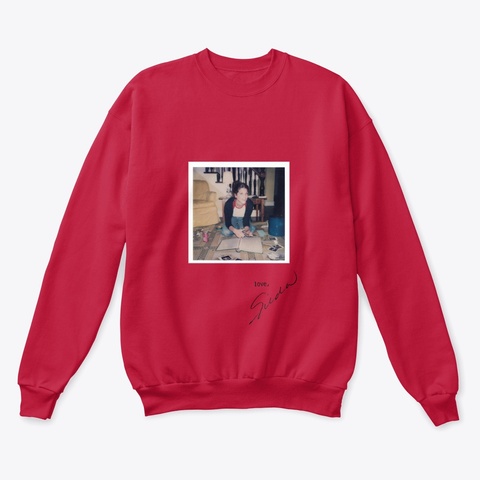 Gilda's Original Polaroid & Signature  Deep Red  T-Shirt Front