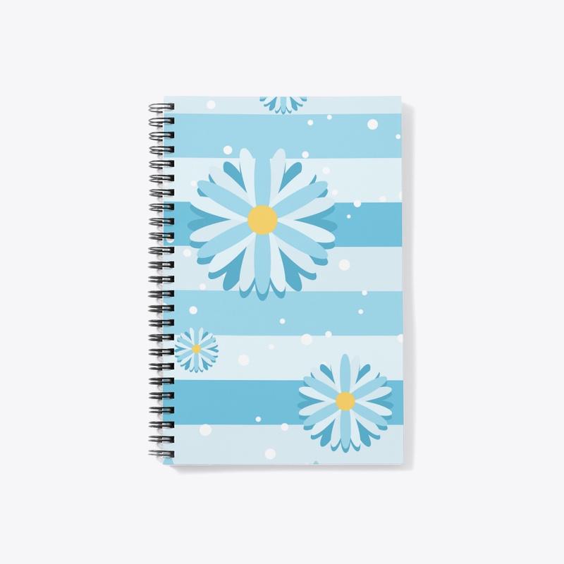 Blue Cherry Blossom Notebook