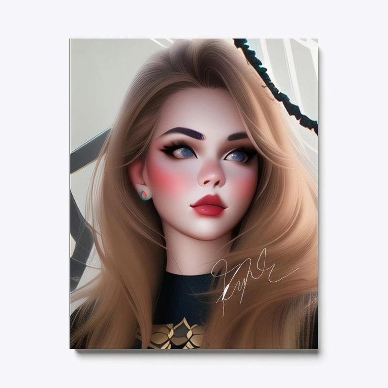 Anime Manga Themed Girl Portrait