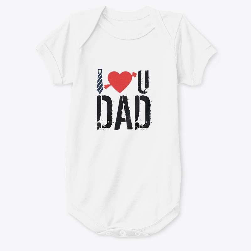 I LOVE U DAD Funny Premium T-Shirt