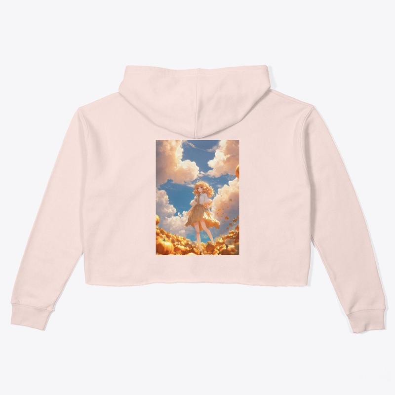 Printed cropped hoodie 