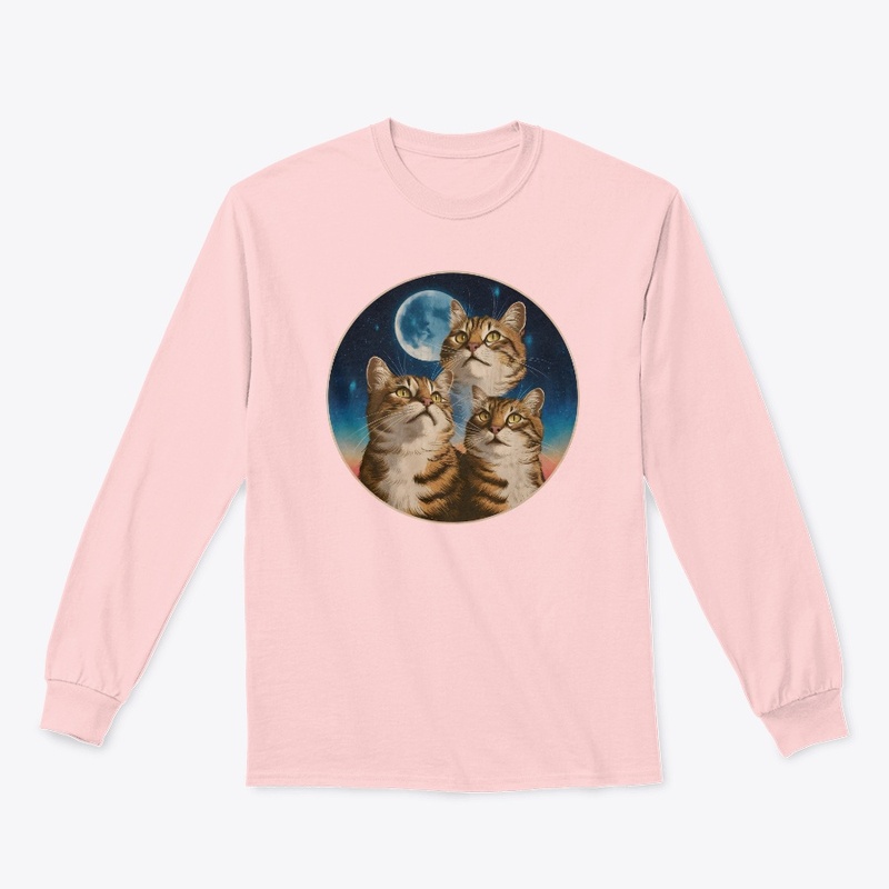 Triple Moon Cat Vintage Design