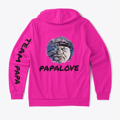 Papa Double Logo Hot Pink T-Shirt Back