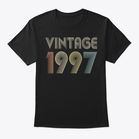 23 Rd Birthday Gift Vintage 1997 Classic  Black T-Shirt Front