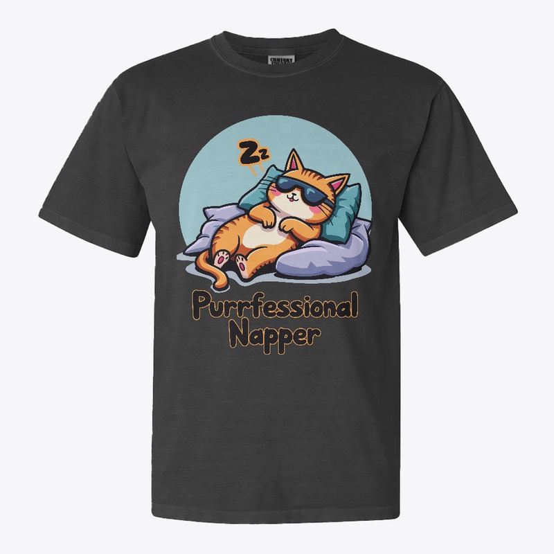 Purrfessional Napper- Funny Cat