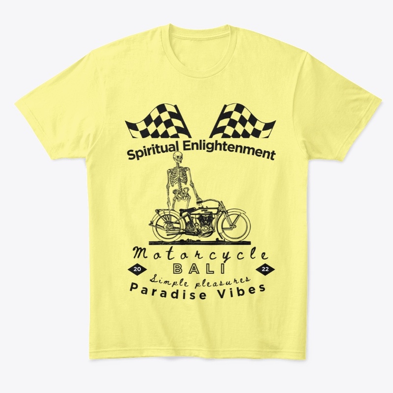 Motorcycle enlightenment with flag