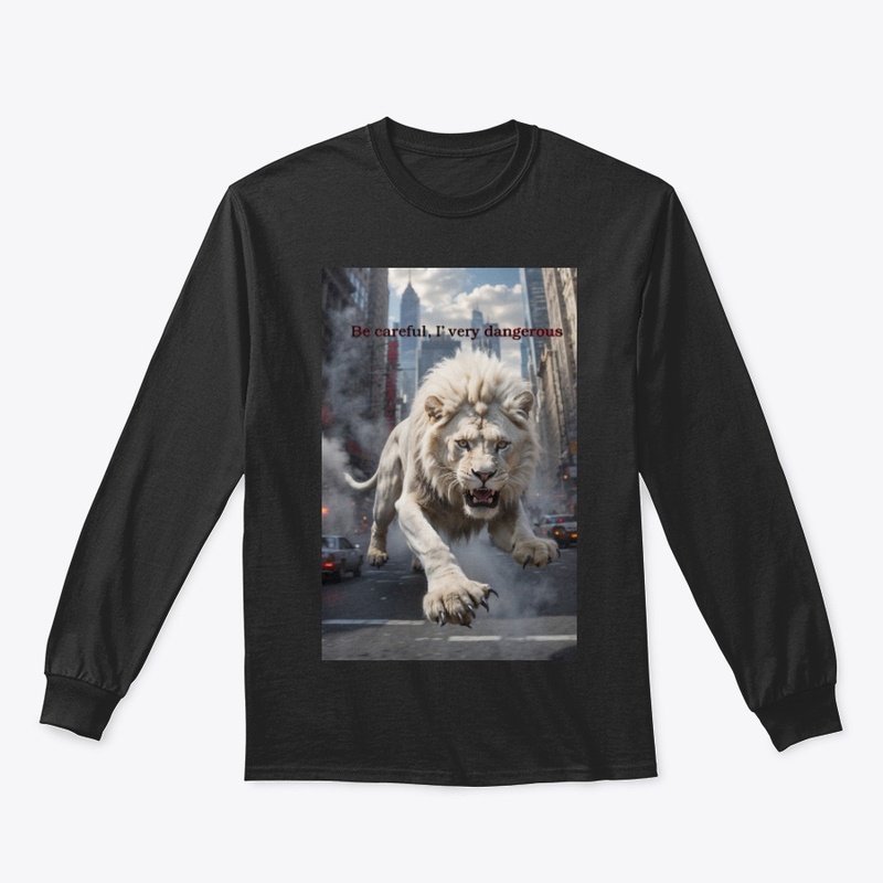 Realistic wild white lion