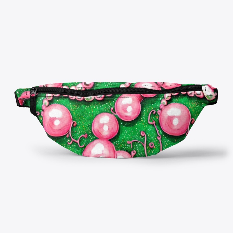 Green Sparkles and Pink Jewels