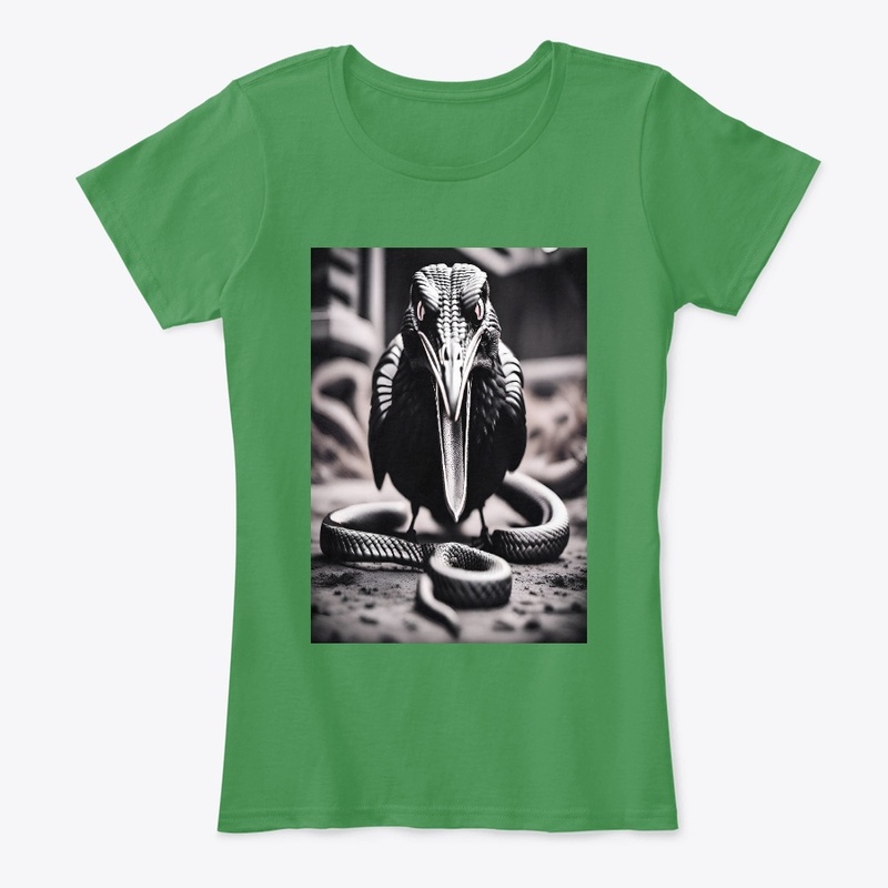 Eternal Dance: Majestic Hawk and Serpent