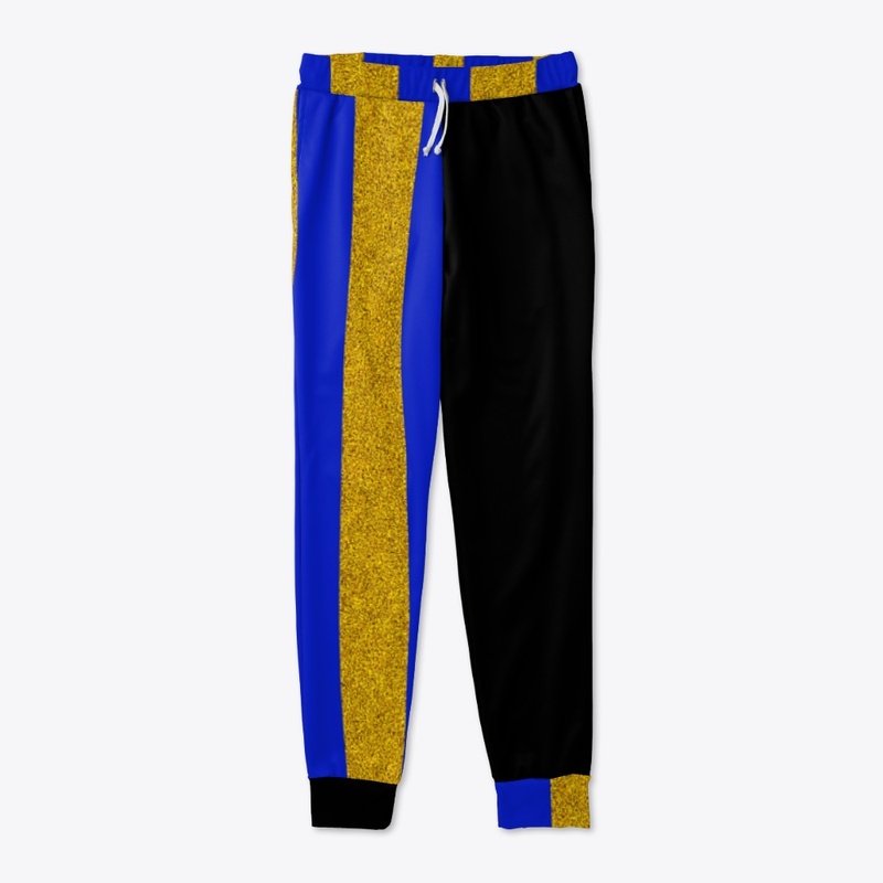 Black, Blue and Gold Stripes 