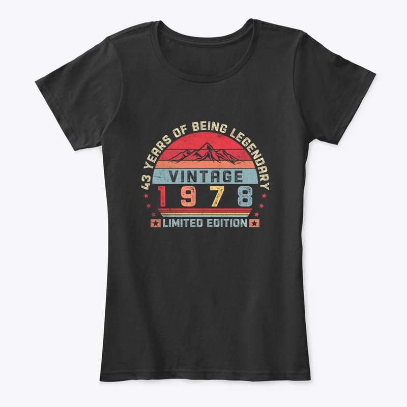 43 Years Old Retro 1978 Birthday Vintage