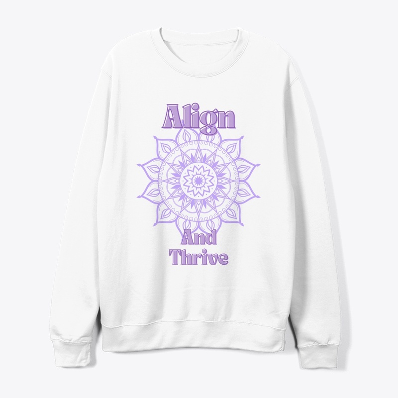 Align and thrive collection on white 