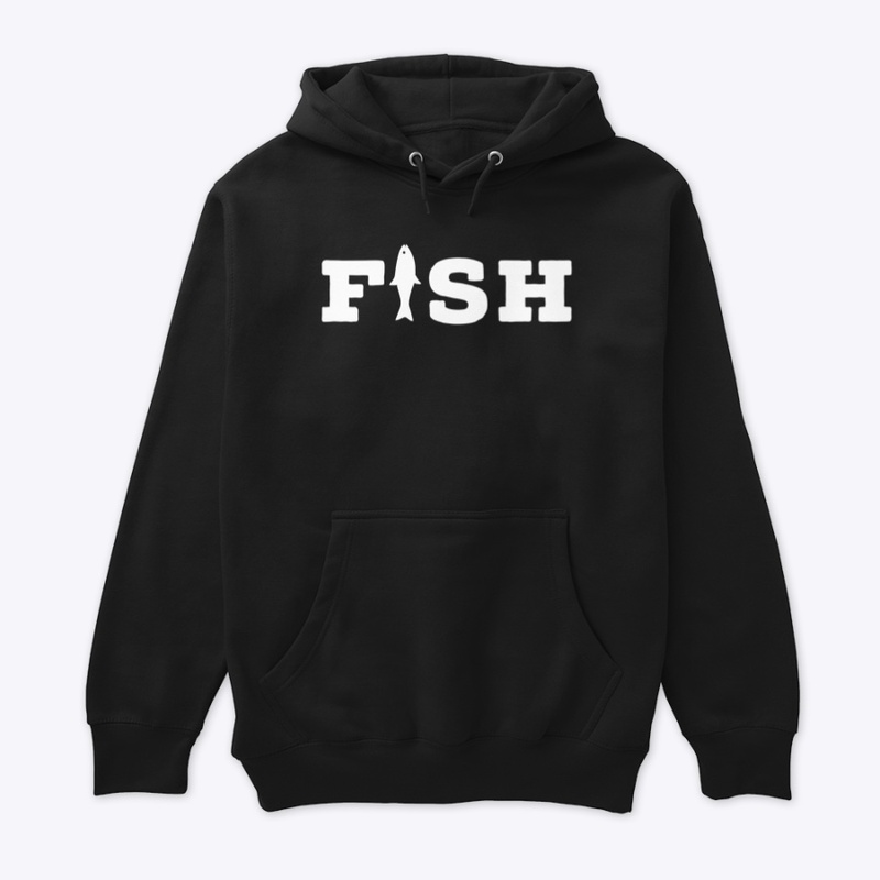 Fish Logo in White