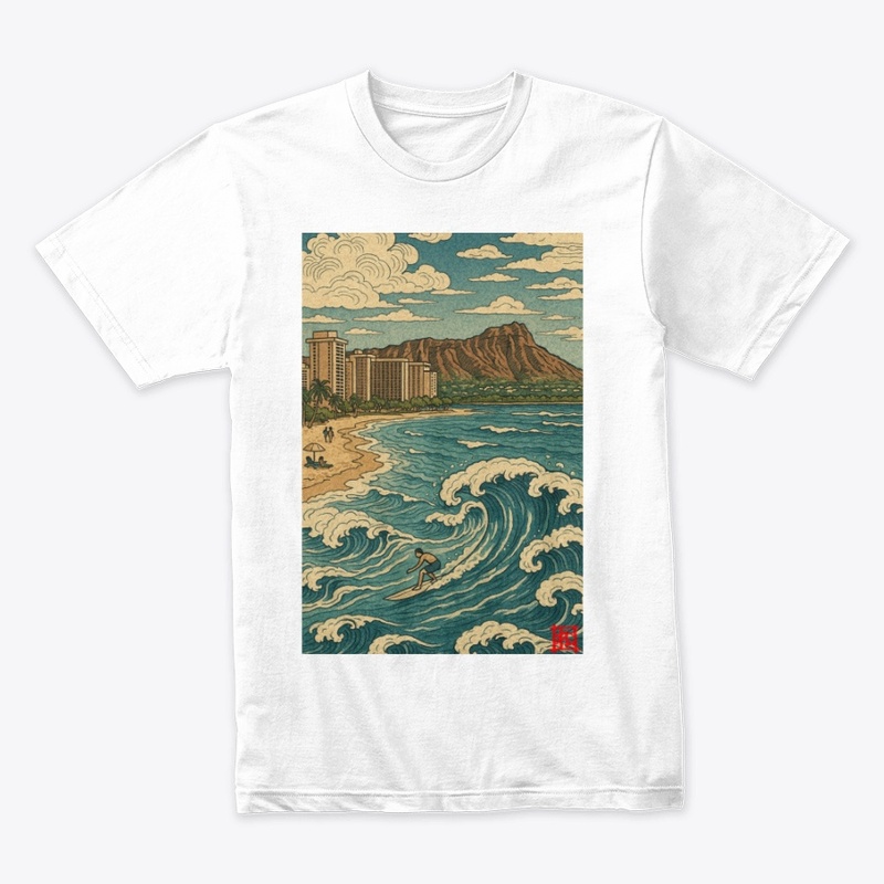Hawaiian Great Wave - Hokusai Style