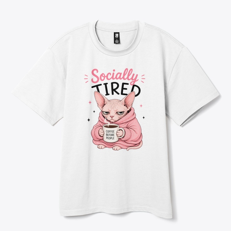 Socially Tired Sphynx Cat